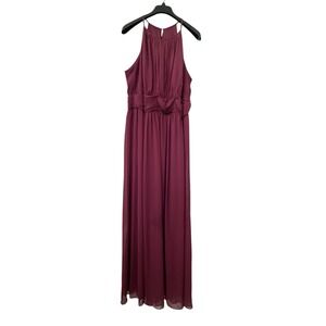 Davids Bridal Bridesmaid Dress, Full‎ Length, Size 20 Maroon